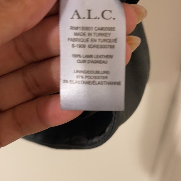 ✨NEW✨A.L.C. Lana Long Sleeve Leather Minidress 8 - Picture 9 of 11